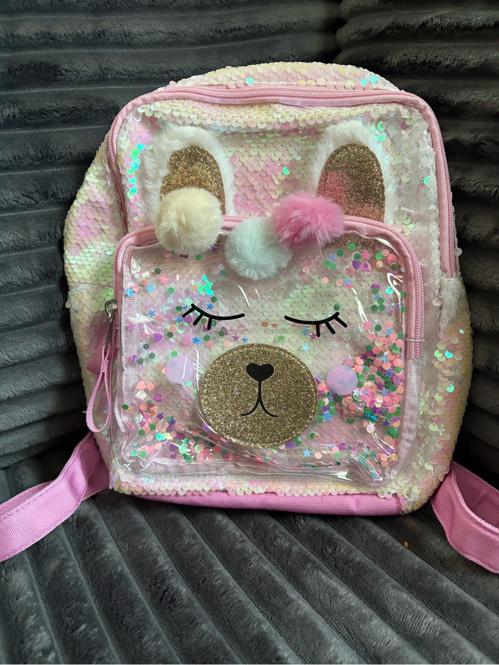 Target Pink Sequin Unicorn-Bear Kids Backpack